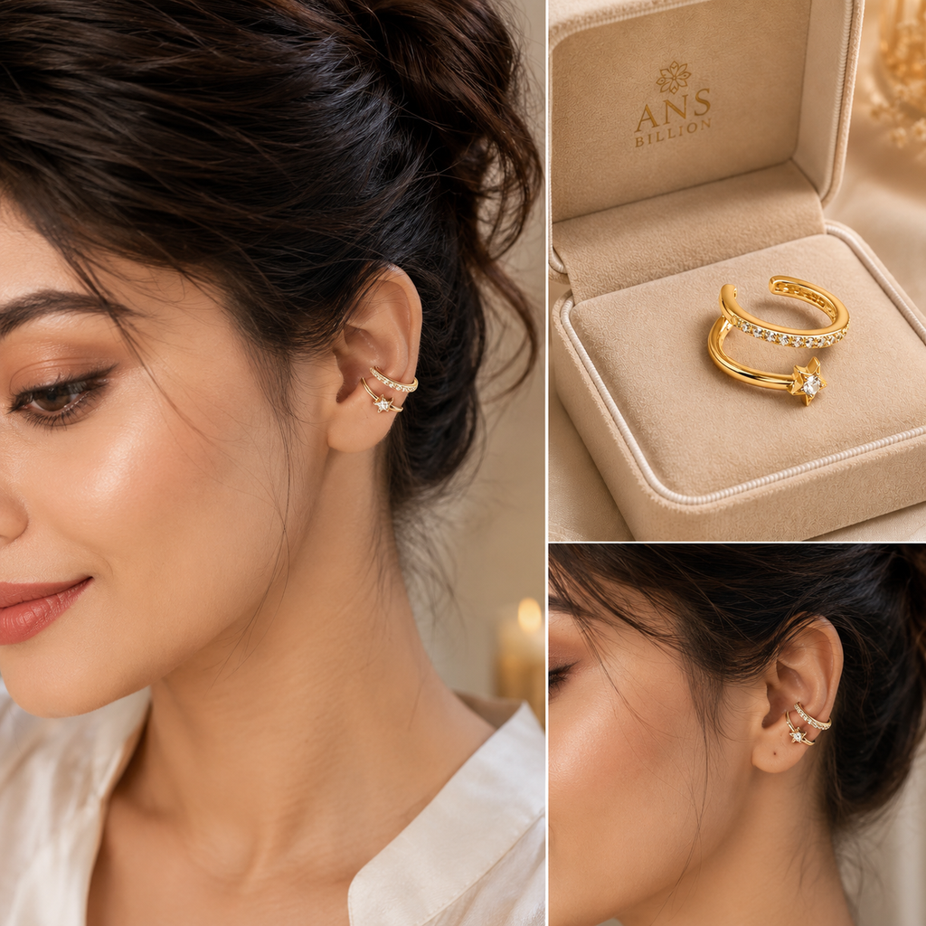 Elegant Star Ear Cuff Earring
