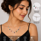 Elegant Multi-Color Charm Necklace