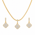 Enhance your style with this elegant Clover Pendant Necklace Set.