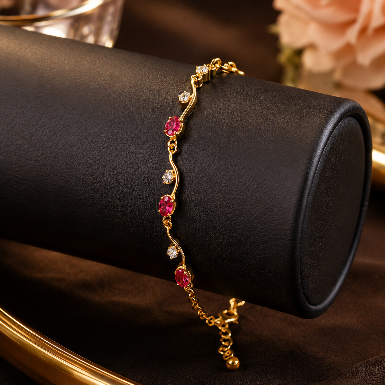 Premium Gemstone Swirl Bracelet