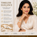 Elegant White Stone Women's Bracelet Watch