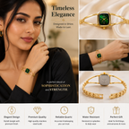 Elegant Emerald Green Sunburst Dial watch