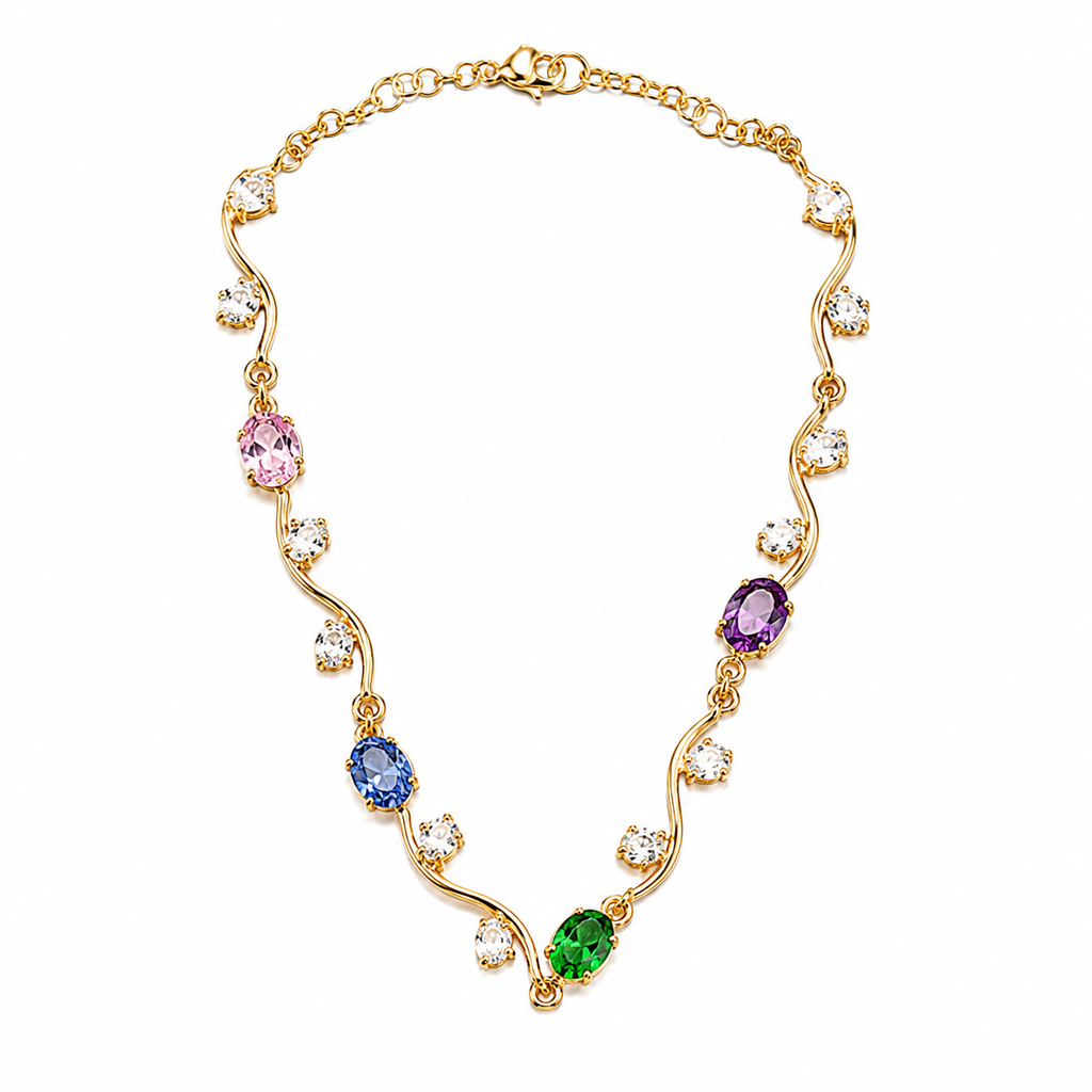 Premium Gemstone Swirl Bracelet