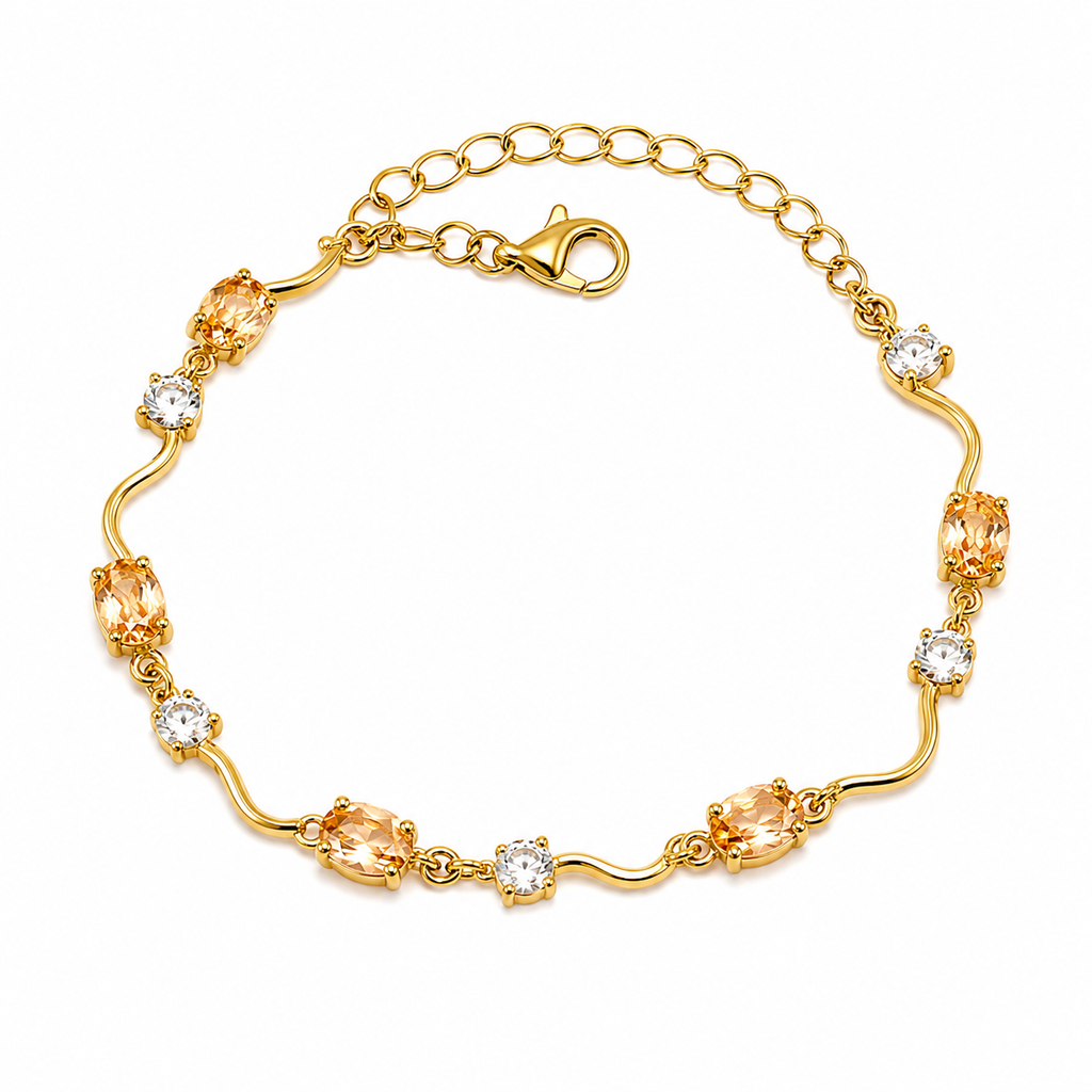 Premium Gemstone Swirl Bracelet