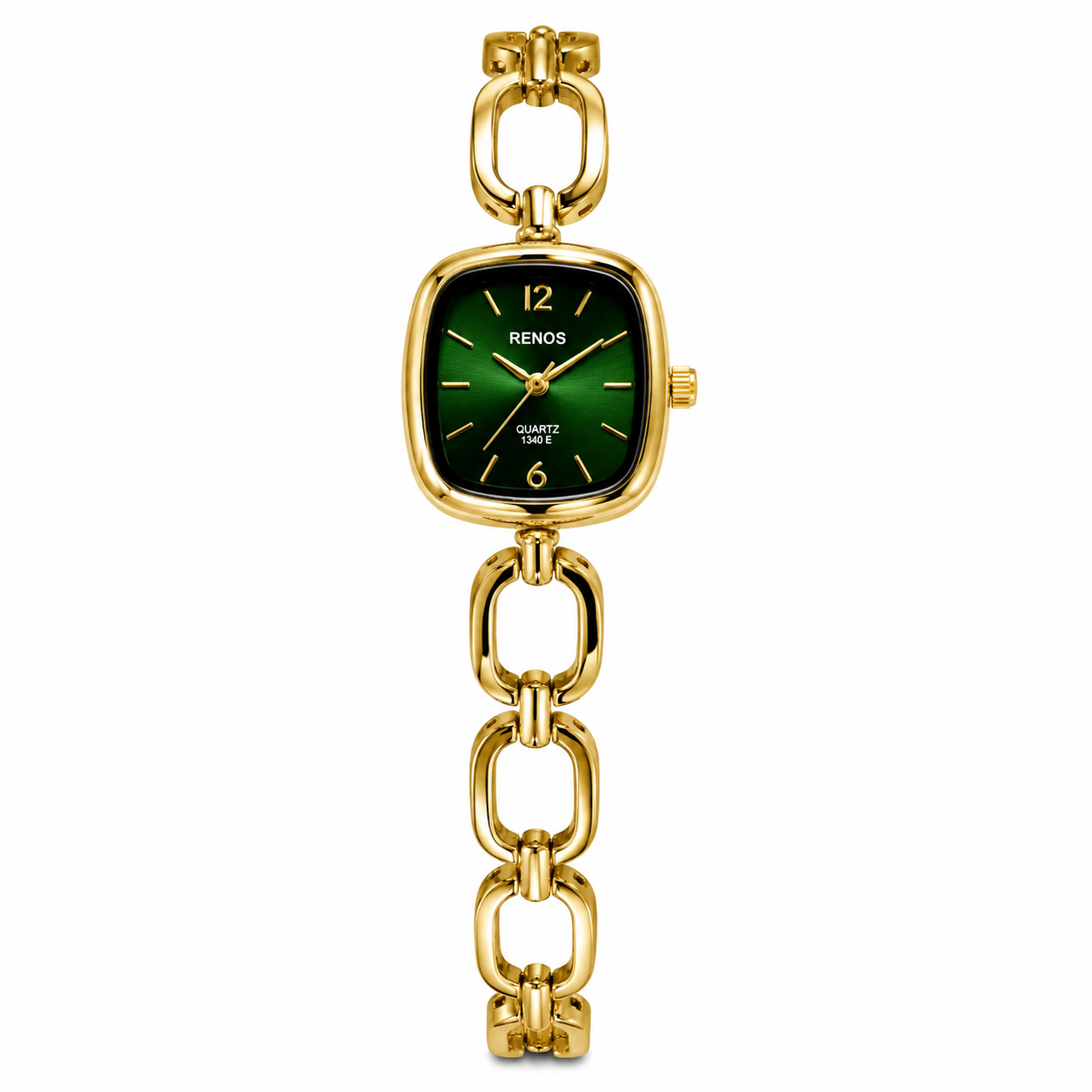 Elegant Emerald Green Sunray Dial watch