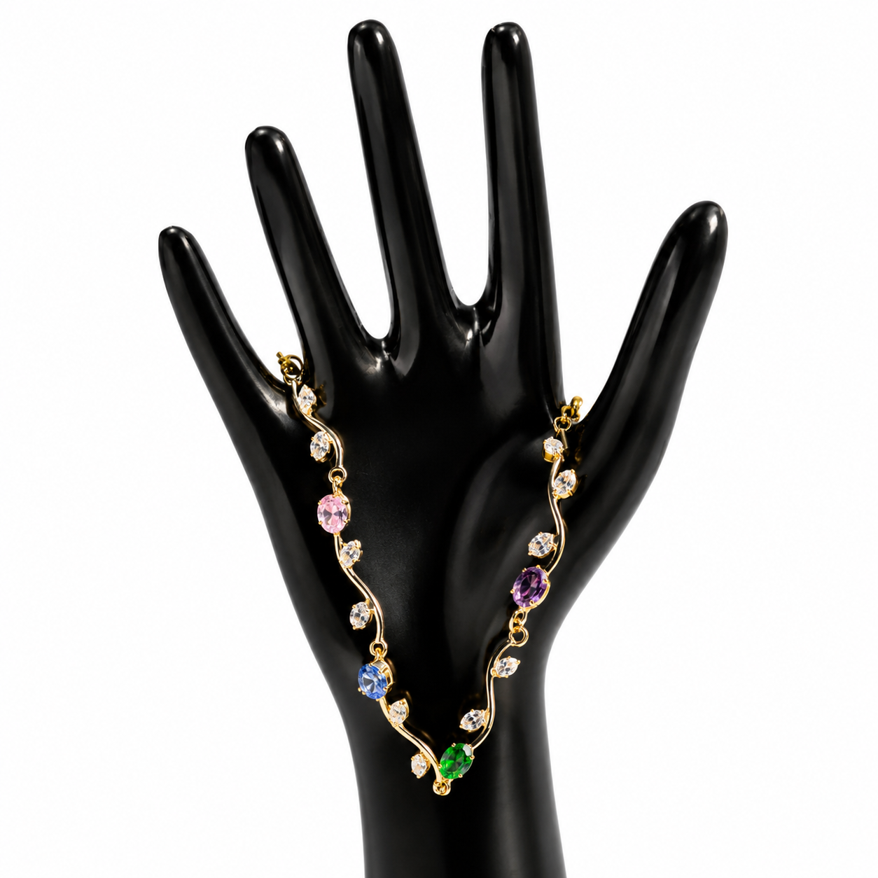 Premium Gemstone Swirl Bracelet