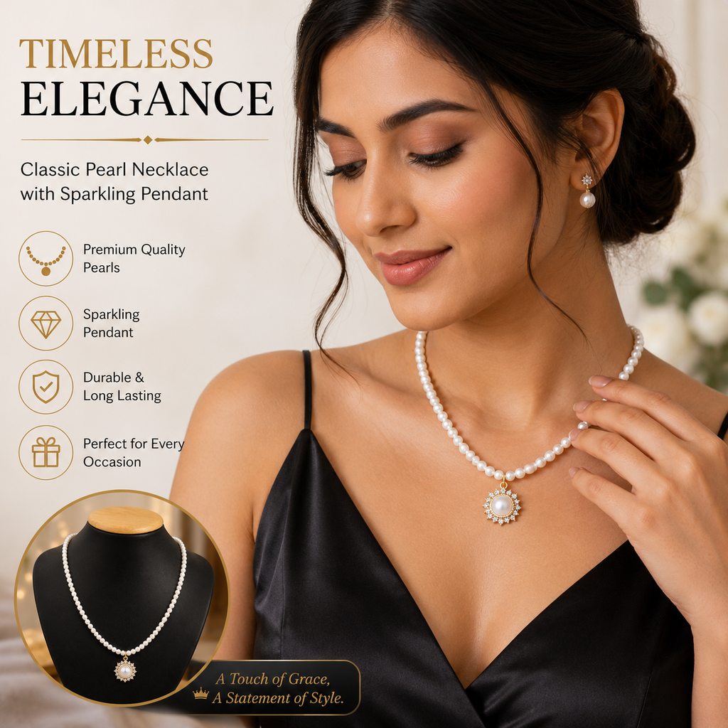 Elegant Pearl Pendant Necklace
