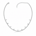 Elegant Silver Disc Charm Necklace