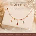 MULTI COLOR STONE NECKLACE – PARTY WEAR ELEGANCE