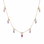 Elegant Purple Drop Stone Necklace for Women – Party Wear Collection