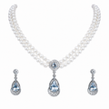 Luxury Pearl Necklace &amp; Earrings Set