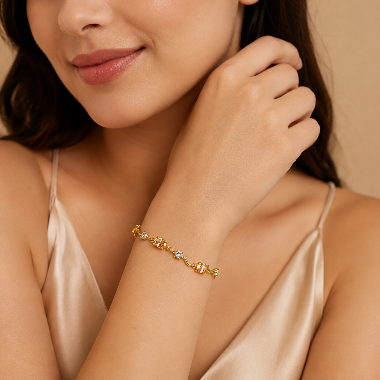 Premium Gemstone Swirl Bracelet
