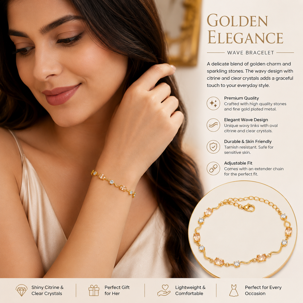 Premium Gemstone Swirl Bracelet