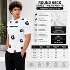 Men's Round Neck Printed T-Shirt | Premium Tencil Lycra | Casual Streetwear