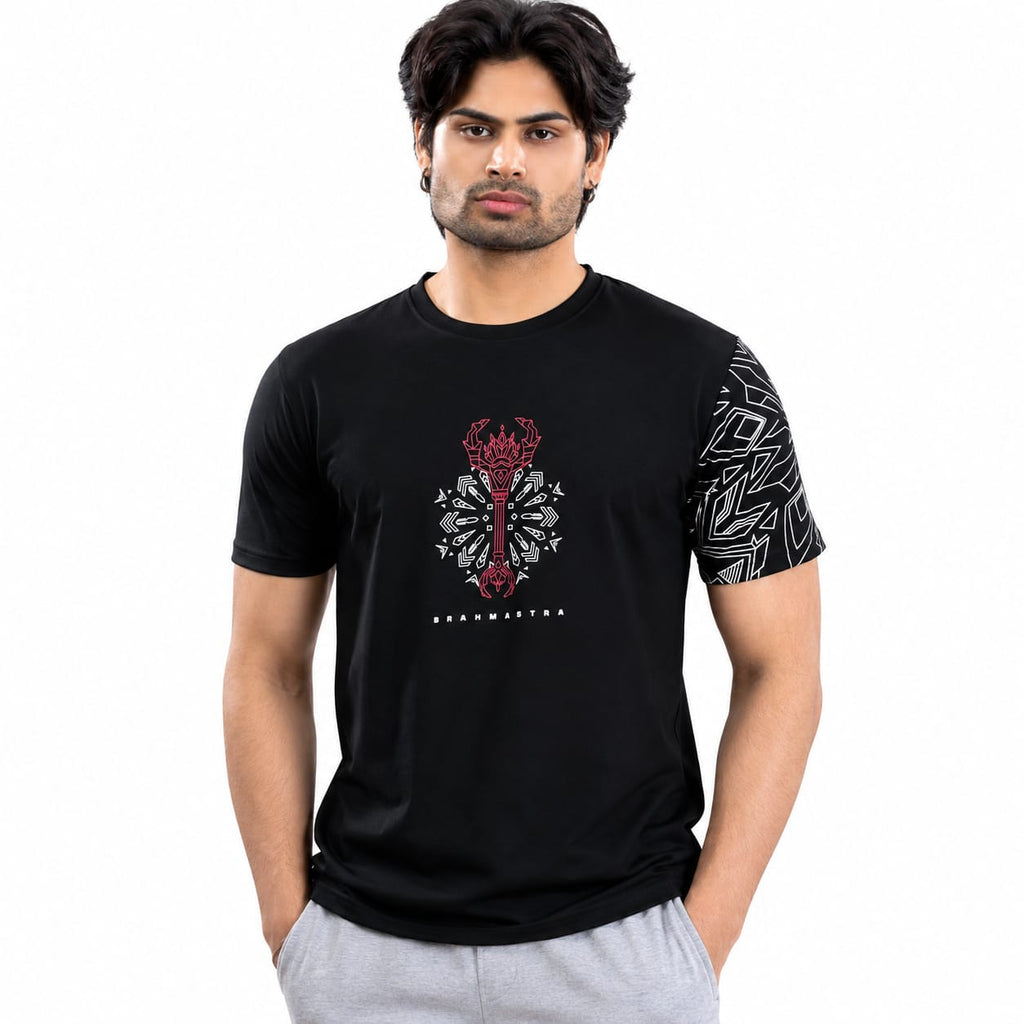 Men's Round Neck Printed T-Shirt | Premium Tencel Lycra Fabric | Street Wear Graphic Print | Half Sleeve Casual Tee