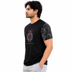 Men's Round Neck Printed T-Shirt | Premium Tencel Lycra Fabric | Street Wear Graphic Print | Half Sleeve Casual Tee