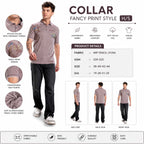 Men's Printed Polo T-Shirt | Fancy Collar Half Sleeve | Imported Tencel Lycra Fabric | Regular Fit | Casual Wear