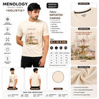 MENOLOGY Men's Graphic Printed Round Neck Half Sleeve T-Shirt | HOLISTIC Collection | Imported Canvas Fabric | Regular Fit | Casual Wear