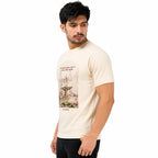 MENOLOGY Men's Graphic Printed Round Neck Half Sleeve T-Shirt | HOLISTIC Collection | Imported Canvas Fabric | Regular Fit | Casual Wear