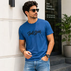 GRIEZMAN Men's Oversized Drop Shoulder T-Shirt | Cotton Looper Fabric | Canvas Back Print | Round Neck Half Sleeve | Casual Graphic Tee
