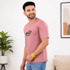 GRIEZ.MAN Men's Oversized Drop Shoulder Graphic Printed T-Shirt | Cotton Looper Fabric | Round Neck Half Sleeve | Canvas Print Style | Casual Streetwear