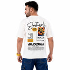 Griezman Men's Oversized Drop Shoulder T-Shirt | Cotton Looper | F&B Canvas Print | Half Sleeve Round Neck Casual Graphic Tee