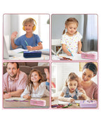 3D rabbit print double layer EVA pencil case for kids