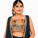 Women's Designer Floral Embroidered Lehenga Set with Cape Jacket