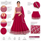 Women's Designer Embroidered Lehenga Choli with Dupatta – Party &amp; Wedding Wear