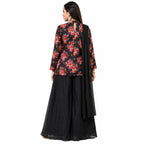 Women's Floral Printed Kurta with Palazzo &amp; Dupatta Set | Round Neck Ethnic Wear |