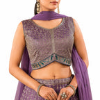 Women's Premium Embroidered Purple Lehenga Choli with Dupatta | Wedding, Bridal &amp; Festive Wear