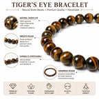 ANS BILLION Natural Tiger Eye Bracelet for Men &amp; Women
