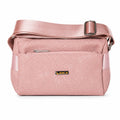 Women's Crossbody Sling Bag | Premium Textured PU Leather Shoulder Bag | Adjustable Strap | Lightweight Multi-Pocket Travel & Daily Use Handbag | Pink Bullet Points