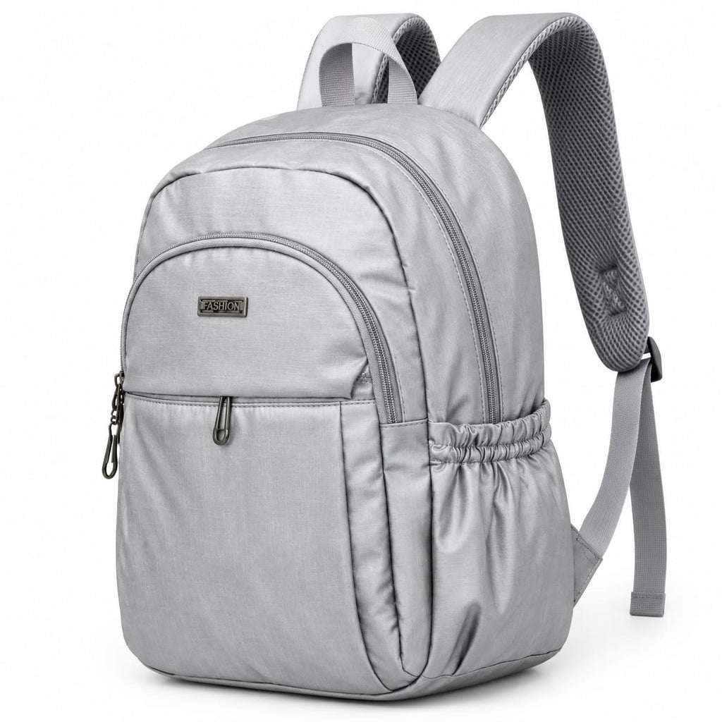 ANS BILLION Lightweight Casual Backpack for Men & Women | Water-Resistant Polyester | Spacious Multi-Compartment Travel, College & Office Laptop Backpack | Grey