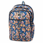 Floral Printed School Backpack for Girls & Women | Lightweight Water Resistant Laptop/College Bag | Multi Pocket Casual Travel Backpack | Blue Brand