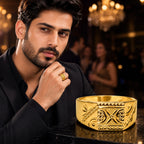 Premium Gold Men's Ring – Bold Style for Every Occasion