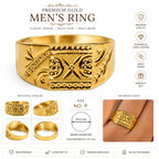 Premium Gold Men's Ring – Bold Style for Every Occasion