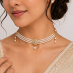 Women's Multi-Layer Pearl Choker Necklace