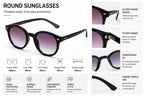 Give your child a stylish and comfortable look with the ANS BILLION Kids Round Sunglasses.