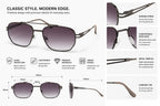 Upgrade your style with BENHUNT Square Polarized Sunglasses.