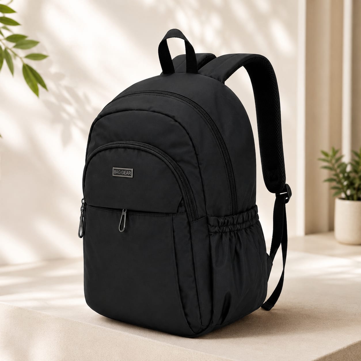 ANS Billion Black Laptop Backpack | Water-Resistant Casual Backpack for Men & Women | College, Office, School & Travel Bag | Lightweight with Multiple Compartments
