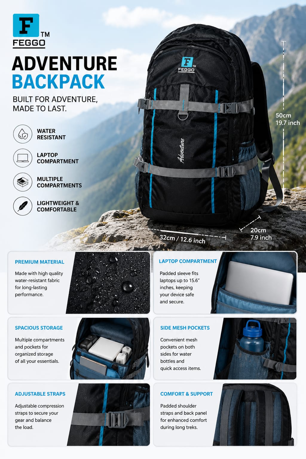 ANS BILLION Casual Laptop Backpack - ANS Billons