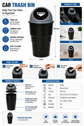 MOTOZOOP Car Dustbin Garbage Can Car Trash Bin - ANS Billons