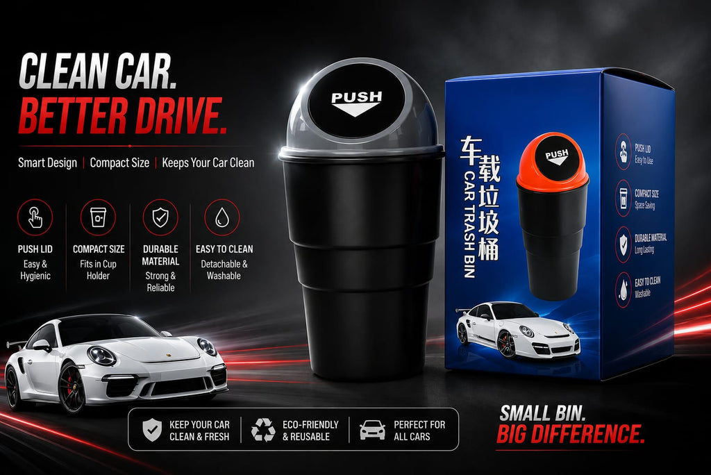 MOTOZOOP Car Dustbin Garbage Can Car Trash Bin - ANS Billons