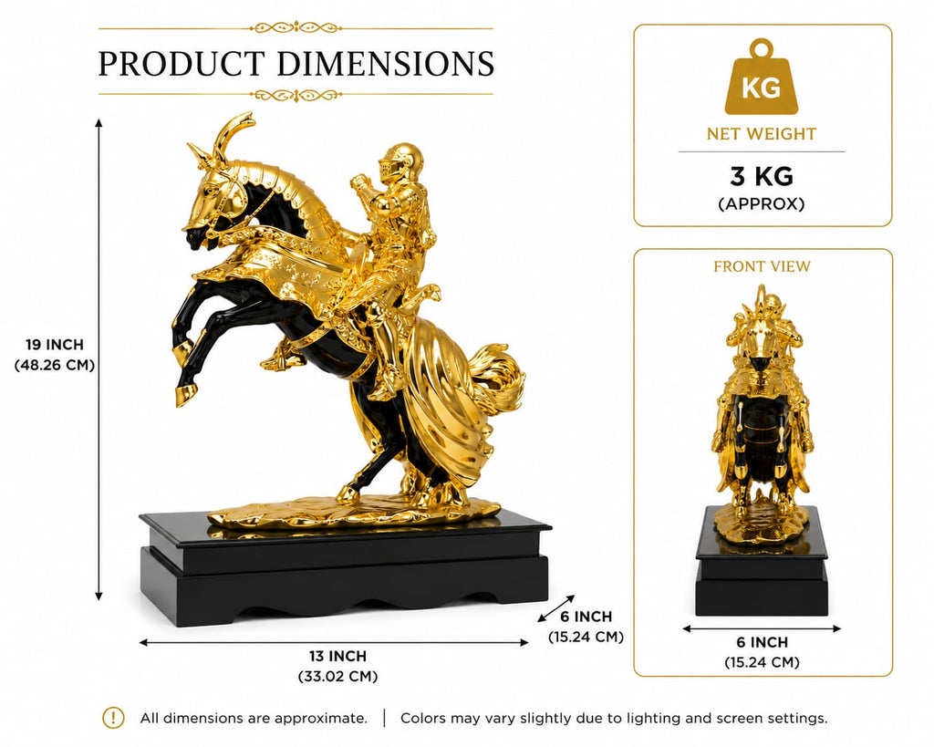 Napoleon warrior Horse Decorative Showpiece - ANS Billons