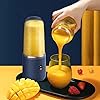 Portable Blender Electric Juicers Fruit Mixers USB Rechargeable Smoothie Mini Personal Juicer 6 Blades 3 Gears With 1500 Mah Rechargeable Battery – Smoothie Blender - VNS Laxury