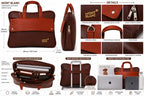 Premium Leather Laptop Briefcase for Men | Office Messenger Bag | Business Handbag - ANS Billons