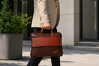 Premium Leather Laptop Briefcase for Men | Office Messenger Bag | Business Handbag - ANS Billons